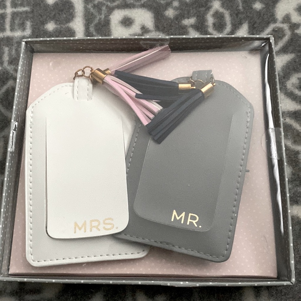 Brand new Mr and Mrs Luggage Tags
